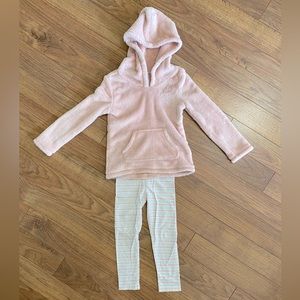 Carter’s toddler girl pink hoodie leggings set 4T